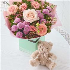 Pastel New Baby Gift Set with Ralph Bear